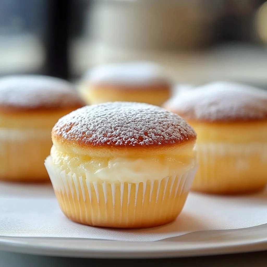 Soft and Fluffy Japanese Cotton Cheesecake Cupcakes