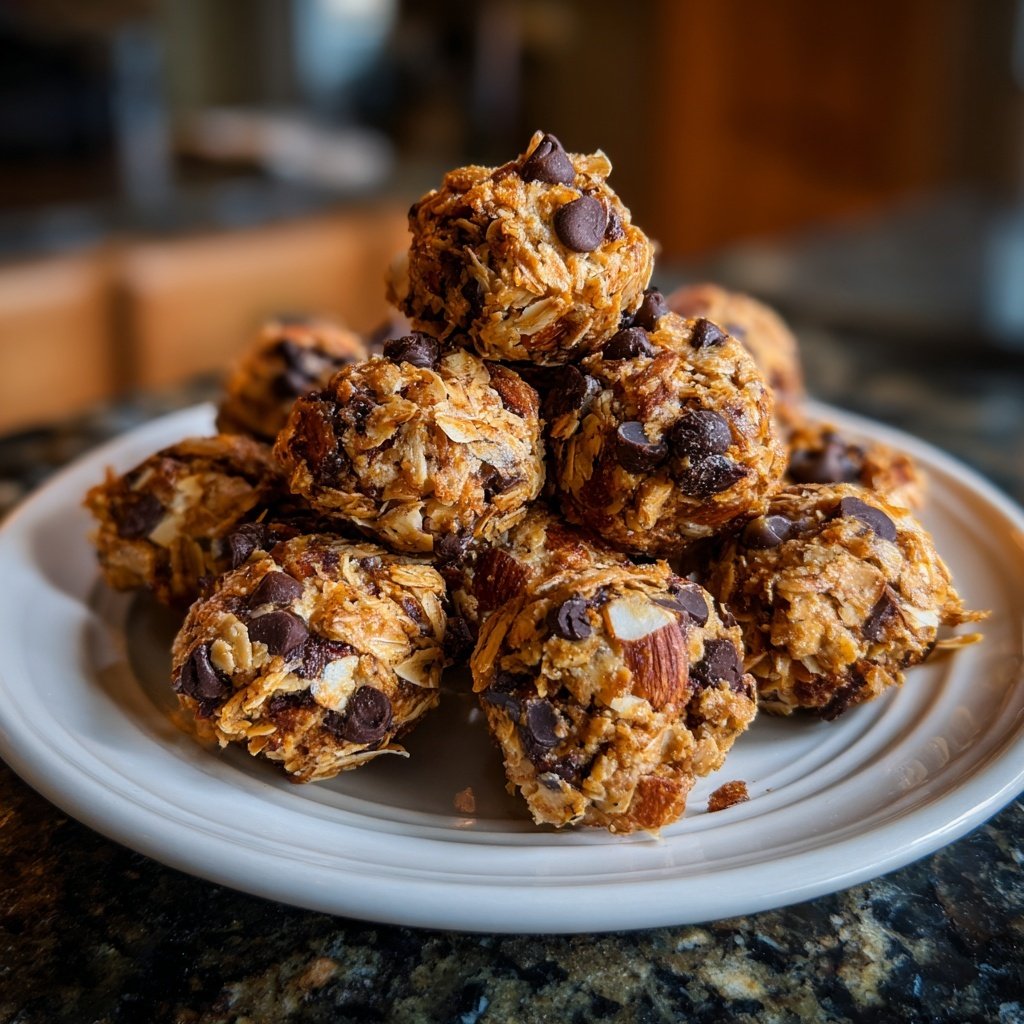 Chocolate Almond Coconut Granola Bites