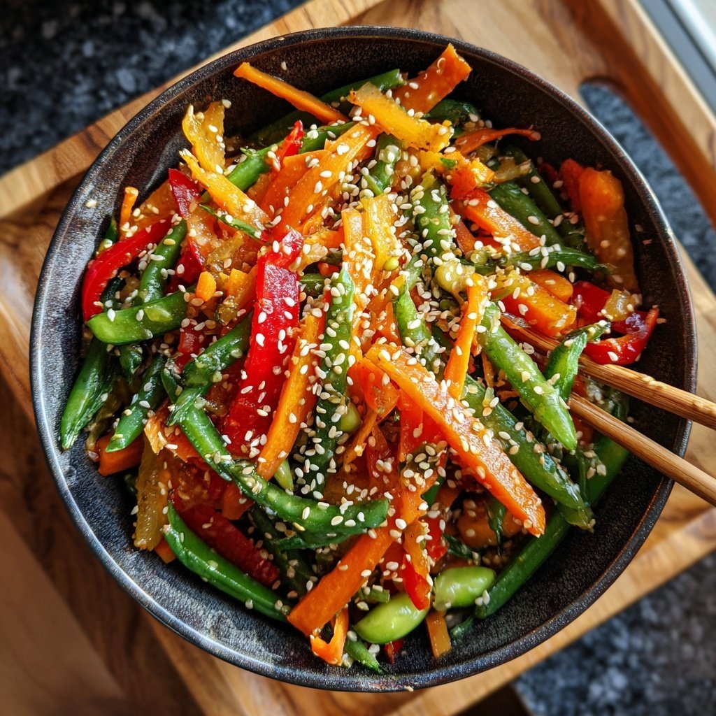 Healthy Dinner Sesame Ginger Veggie Bowl