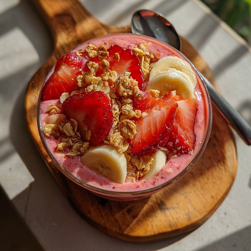 Fresh Strawberry Smoothie Bowl
