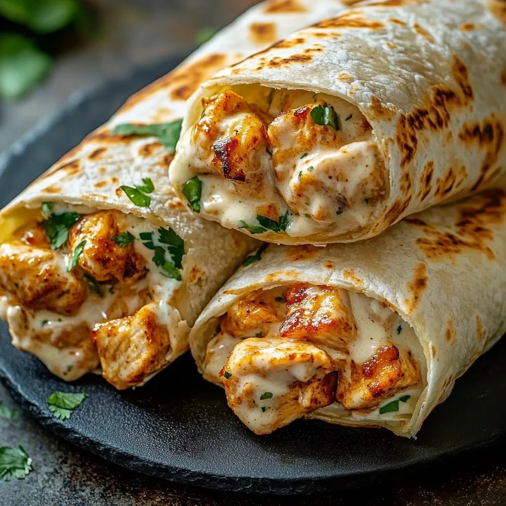 Cheesy Garlic Chicken Wraps – The Ultimate Flavor Explosion!