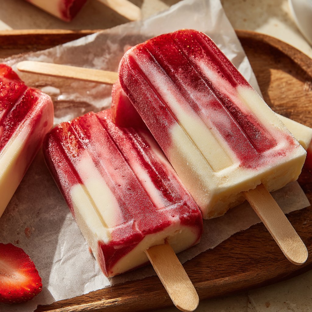 Valentines Snacks Mini Strawberry Yogurt Pops