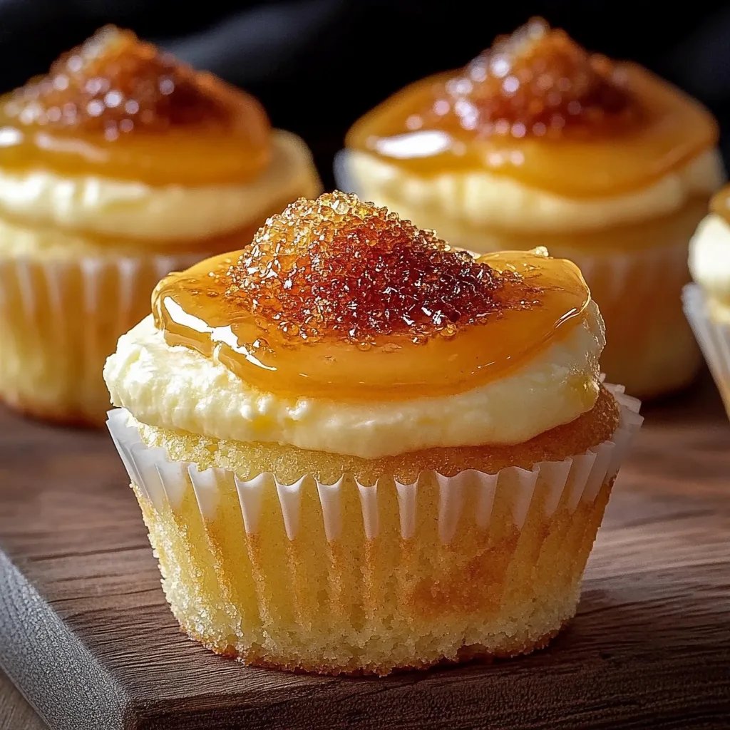 Delicious Vanilla Bean Crème Brûlée Cheesecake Cupcakes