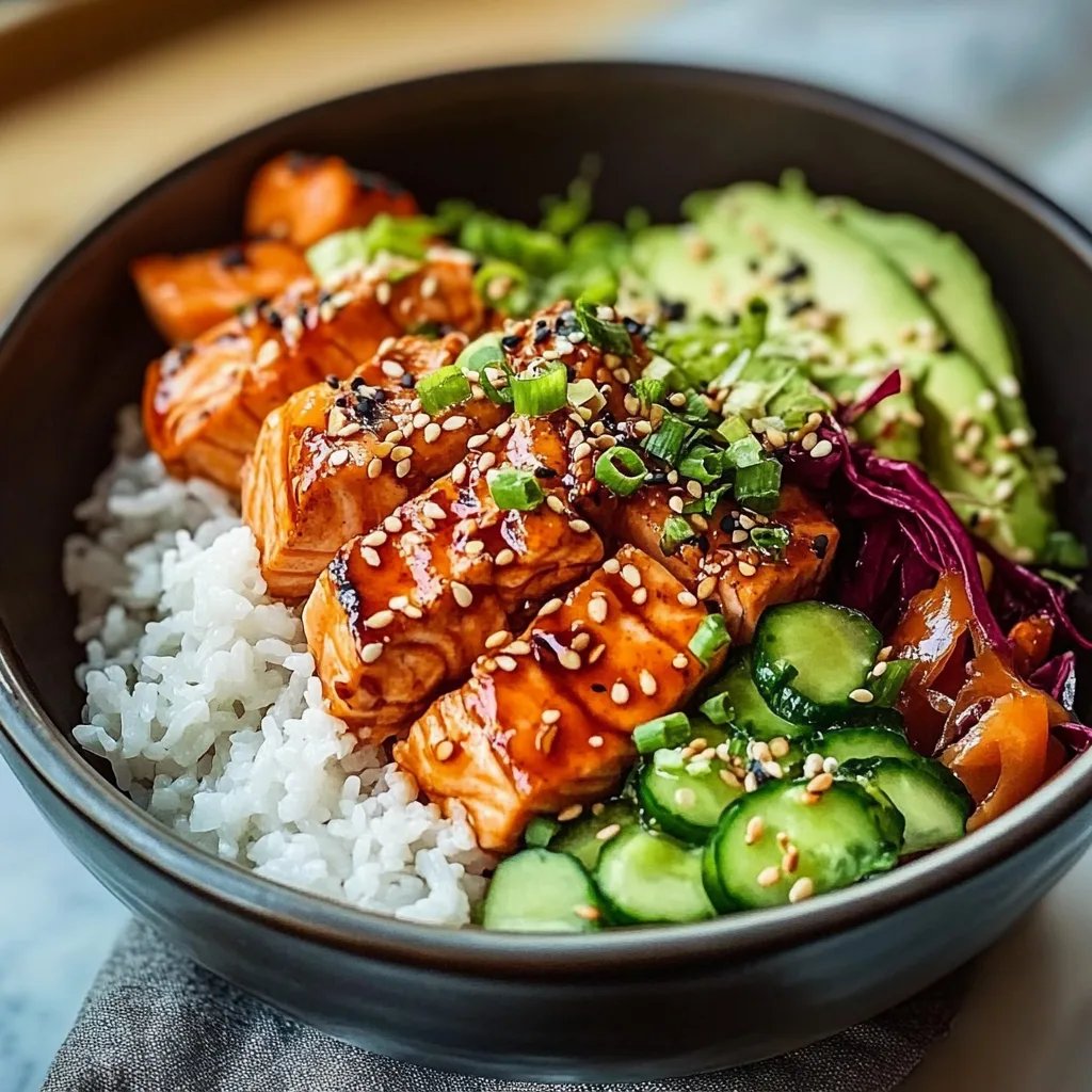 Honey Sriracha Salmon Bowls