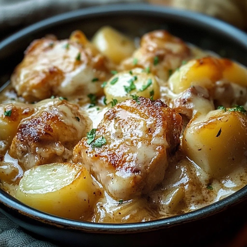Garlic Parmesan Crockpot Chicken and Potatoes