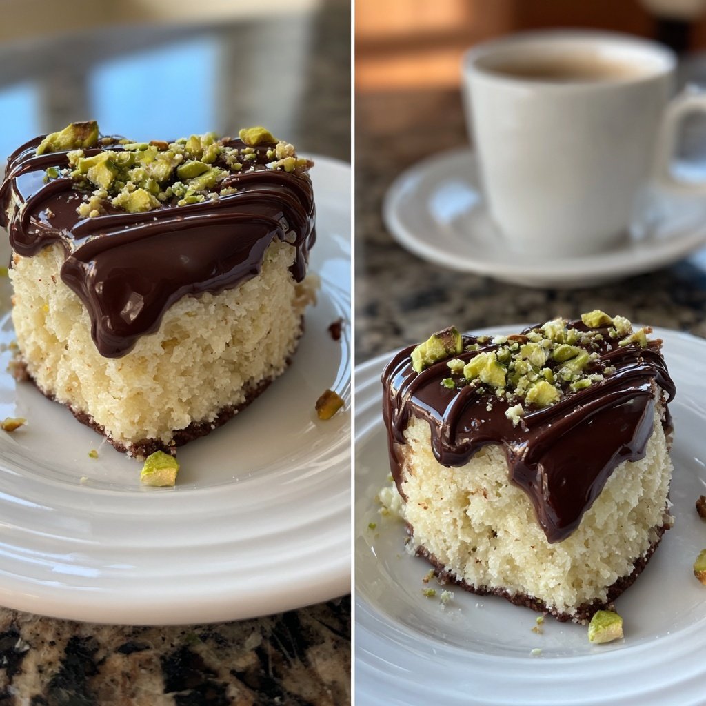 Mini Heart Cake with Pistachio