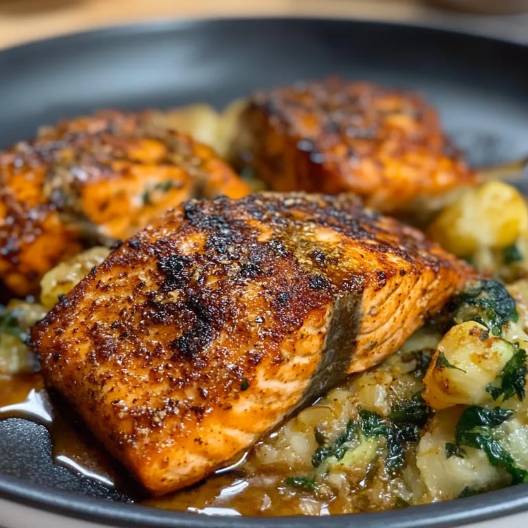Blackened Cajun Stuffed Salmon