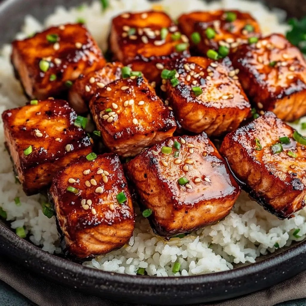 Crispy Honey Garlic Salmon Bites